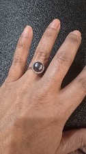 Sterling Silver Black Freshwater Pearl Ring Size 7 Adjustable