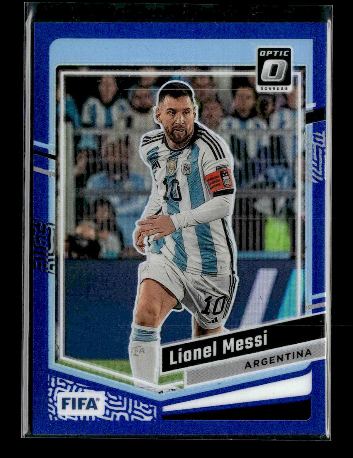 Lionel Messi 2023-24 Panini Donruss Soccer #1 Blue 84/99 Optic