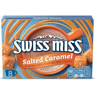 Swiss Miss Salted Caramel Flavored Hot Cocoa 1.38 Ounce (Pack of 8), Brown 