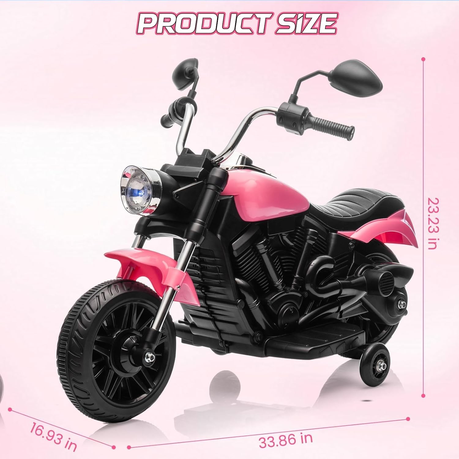 12V Electric Motorcycle for Kids 3 Wheel Battery Powered Ride-on Car Toy