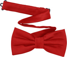 Men's Pre-Tied Satin Formal Tuxedo Bowtie Adjustable Length Satin Bow Tie