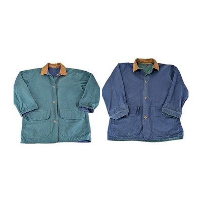 #ad Vintage Brandon Thomas Mens Medium Reversible Barn Coat Chore Jacket Canvas $67.77