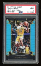 2018-19 Select Concourse Light Blue Prizm LeBron James /299 11 PSA 9 MINT Lakers