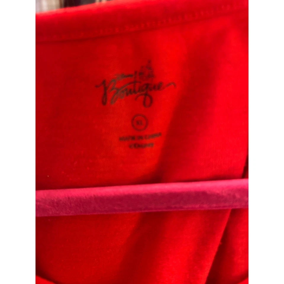 Camiseta de hombro frío roja XL brillante Disney para mujer Fairest of Them Foto 4 de 4