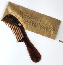 Vintage 1983 Avon Mini Handled Tortoise Comb Cambridge Collection 6.5"