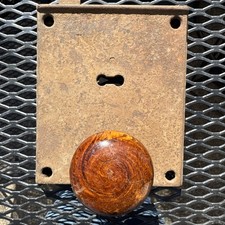 Pittsburg Novelty Works Pat 1849 Door Knob Metal Plate Vintage