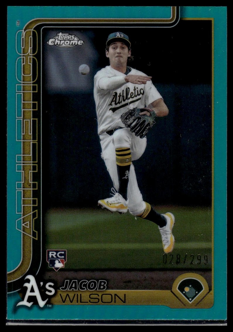 2025 Topps Chrome #96 Jacob Wilson Aqua Refractors #/199