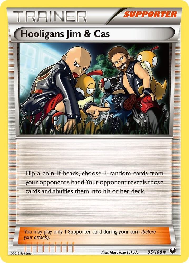 Pokémon TCG Hooligans Jim & Cas Dark Explorers 95/108 Uncommon NM/M Scraggy