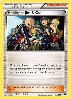 Pokémon TCG Hooligans Jim & Cas Dark Explorers 95/108 Uncommon NM/M Scraggy