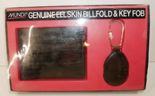 Mundi Black Eel Skin Wallet  Key Fob In NOS
