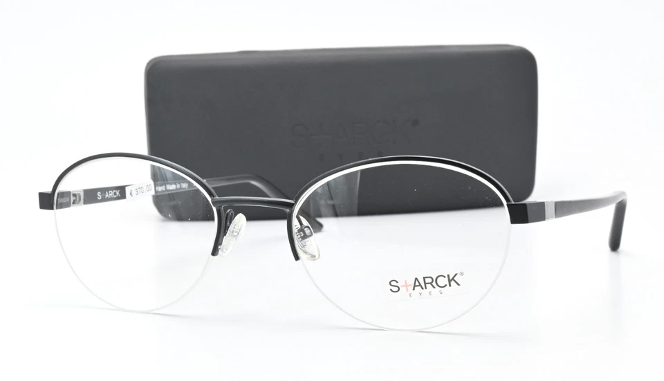 Marco de gafas Starck Eyes Mikli RAP7031 AA RC021 sin montura panto ovalado negro mate M Foto 3 de 4