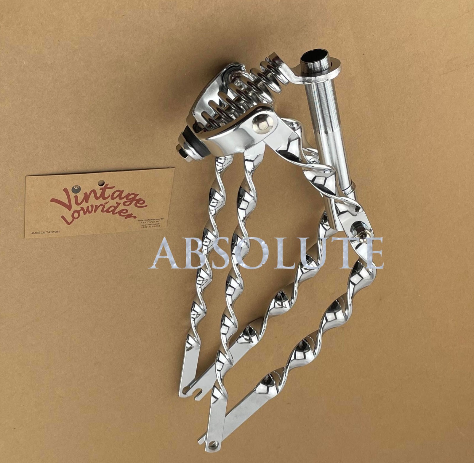 VINTAGE LOWRIDER 16" BICYCLE STEEL FLAT TWISTED BENT SPRING FORK 1" IN CHROME. eBay