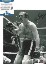 BOXER CHUCK WEPNER SIGNED MUHAMMAD ALI FIGHT 8x10 PHOTO ROCKY BECKETT COA BAS
