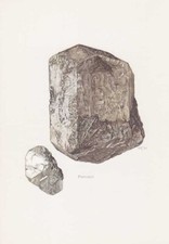 Phenakite Phenakite Crystal Color Print from 1969 Minerals Rocks