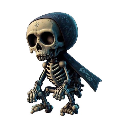 2D Mini Coole Skelett-Figuren, Halloween-Skelett-, Kunstharz-Ornament für Auto - Picture 19 of 19