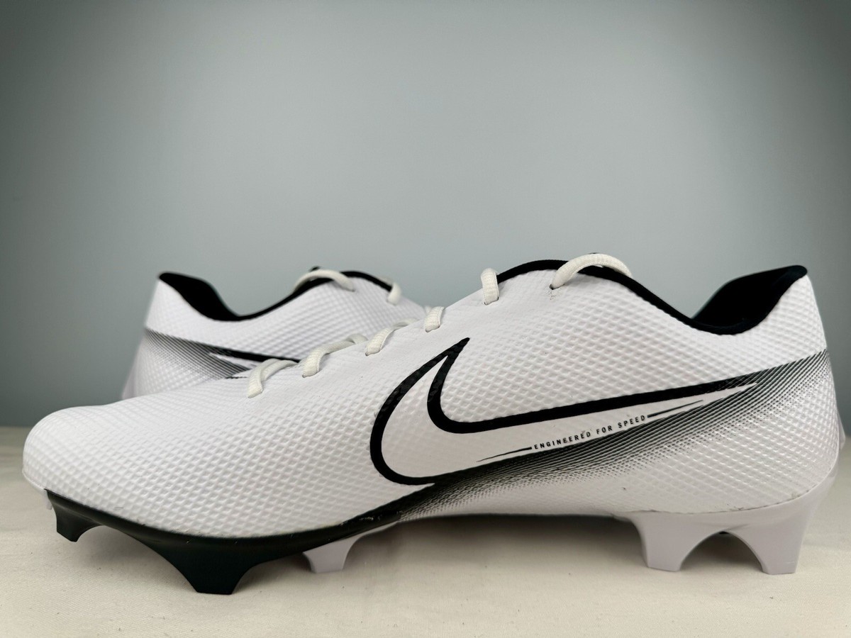 Nike Vapor Edge Speed 360 Low Football Cleats White Black Mens