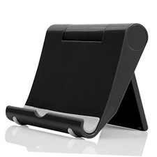 Cell Phone Stand for Desk, Foldable Cell Phone Holder Mobile Phone Dock Black