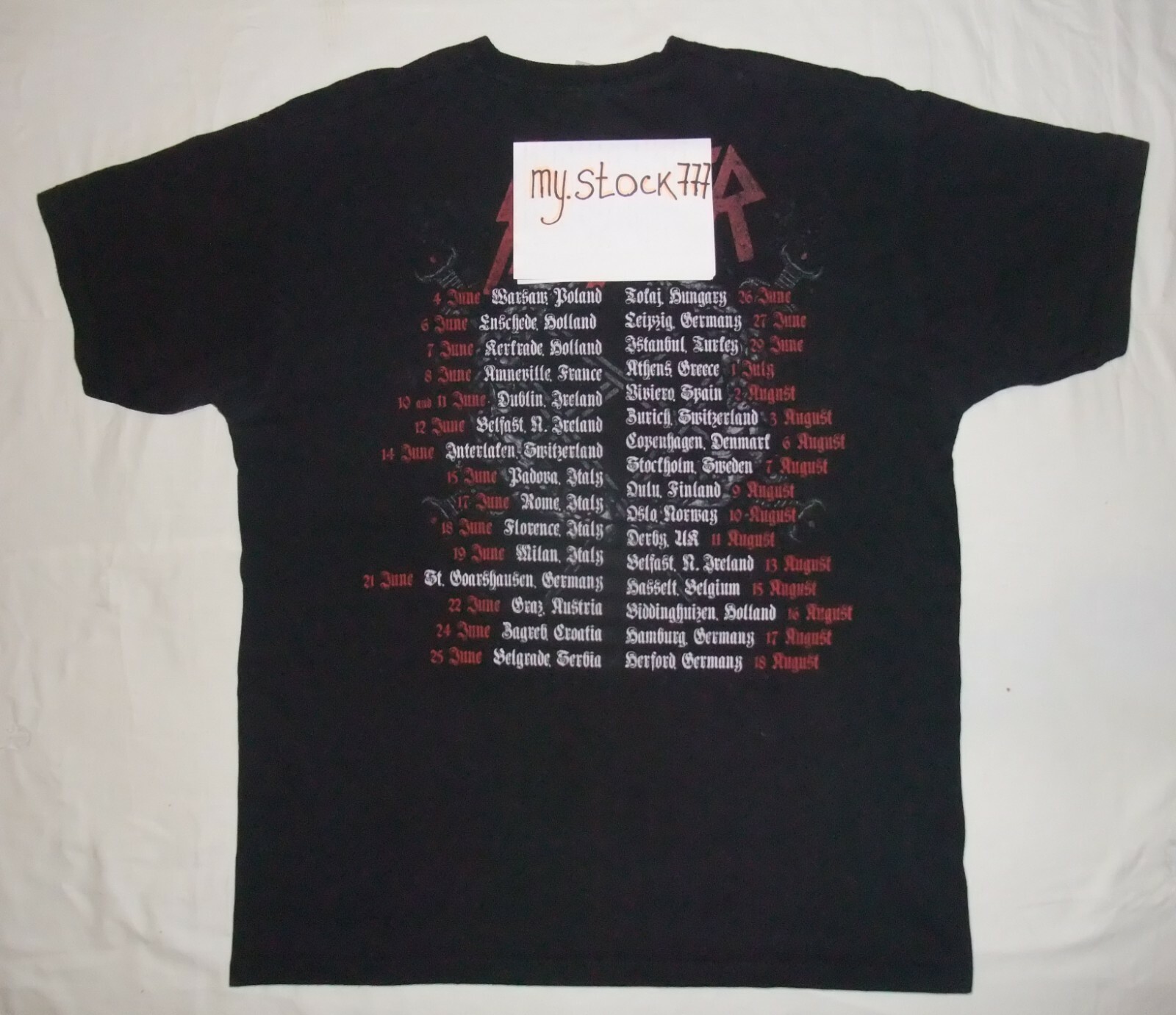 Slayer European tour Logo Soldier Wehrmacht Large Met… - Gem