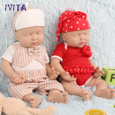 IVITA 15'' Floppy Silicone Reborn Baby Doll Sleeping Silicone Newborn Infant