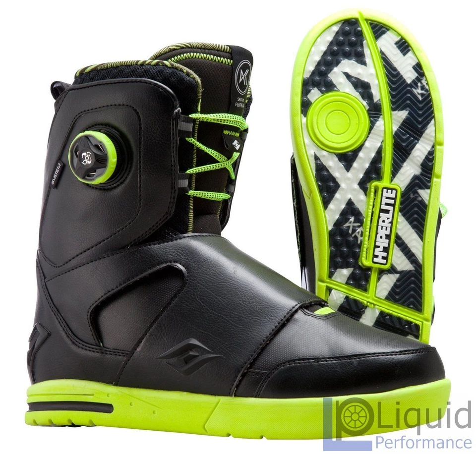 2016 Hyperlite Kruz Wakeboard Boots (Black and Yellow)