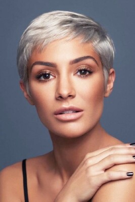 Gray Wigs for Women Short Pixie Cut Wigs Synthetic Cosplay Party Daily Wear USA 