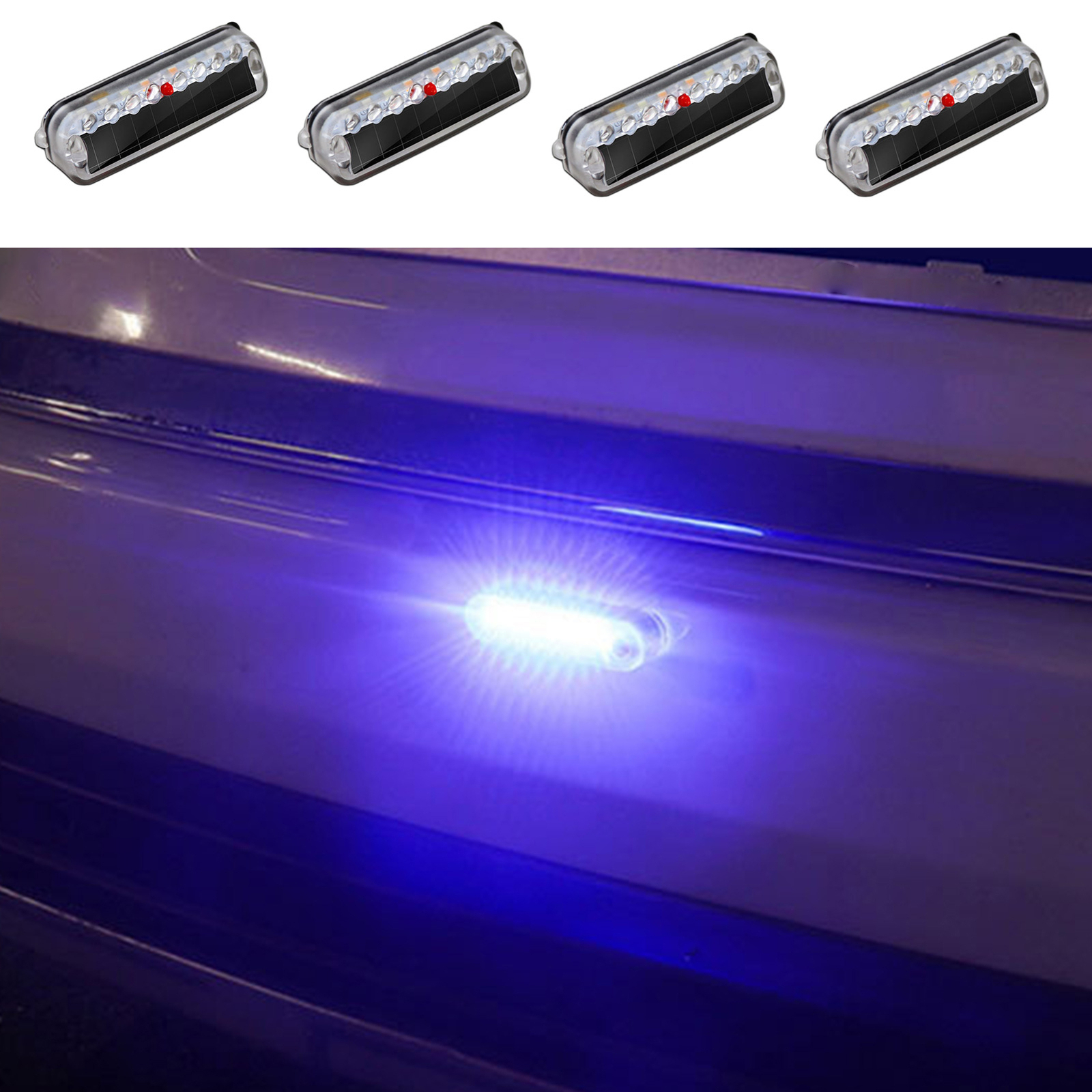 Car Alarm Warning Solar Flash LED Light Fake Security System Antitheft