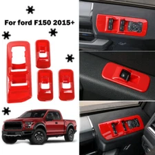 Car Window lift Adjust switch panel Chrome Cover trim For 2015-2017 Ford F150 FG