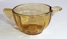 Akro Agate Large Interior Panel Transparent Topaz/Amber Creamer