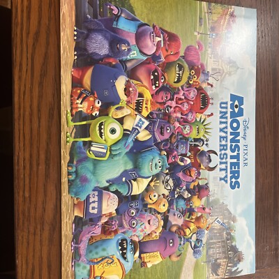 Poster Monster Collection Disney Pixar Monsters University Lithograph photos Poster lot Set of 4 ...