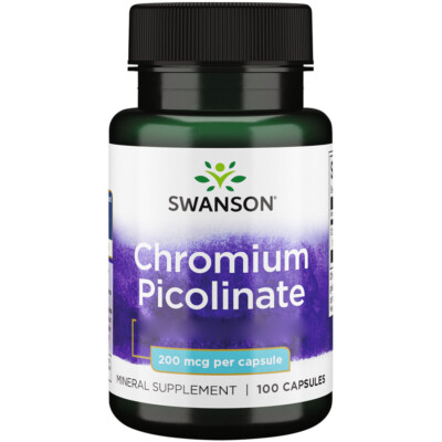 Swanson, Chromium Picolinate, 200mcg, 100 Kapseln (Blitzversand)