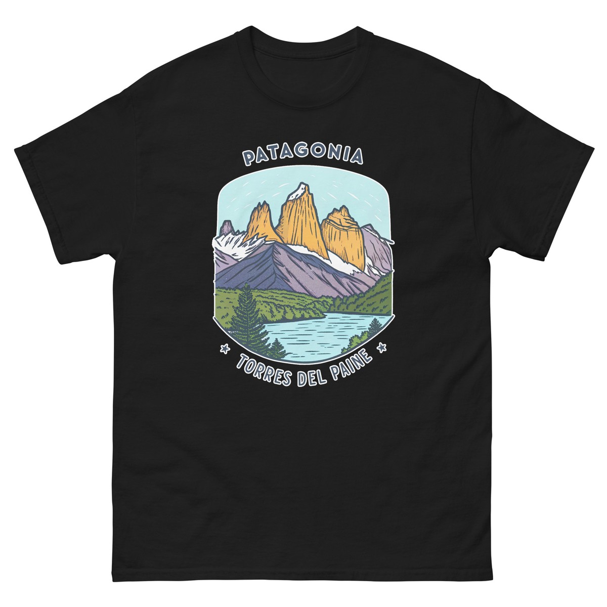 トップス 00s archive Patagonia Graphic Tee Patagonia Torres Del Paine Attraction Landmark Travel T-Shirt | eBay