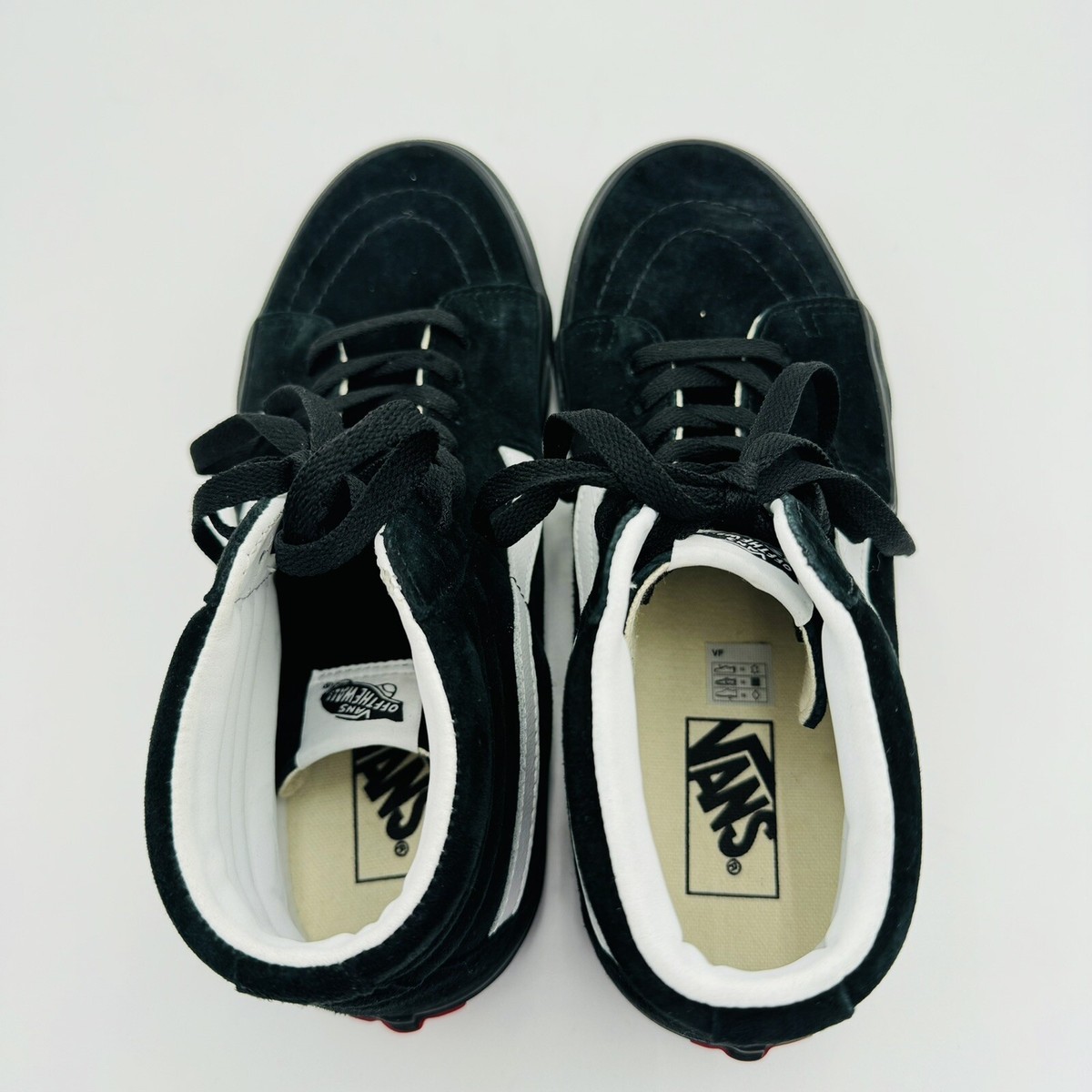 【美品】VANS SK8-HI PIG SUEDE BLACK/BLACK Vans Sk8-Hi Pig Suede Black/Black Vn0a4bv618l NEW Size 8 M