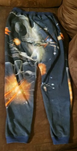 Pantalones de Sudadera Star Wars Talla M Estrella de la Muerte X Wing Fighter Unisex - Imagen 2 de 3