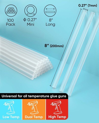 SHALL Hot Melt Glue Gun Stick Mini Clear White DIY Art Craft Wholesale - Picture 17 of 35