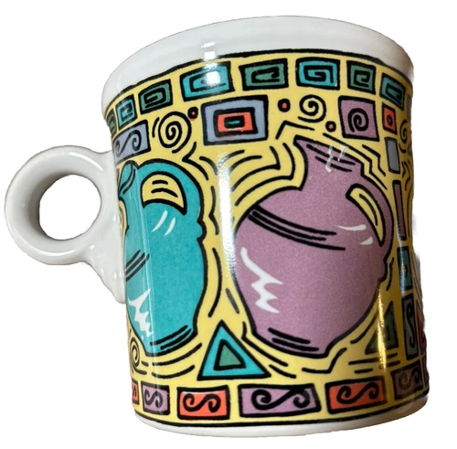 FIESTA WARE 4 Retired USA Dancing Carafes Coffee/Tea Mugs Homer Laughlin