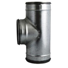 Tubo piegatura pezzo a T/diramo zincato 90° con guarnizione da Ø80 mm a 315 mm