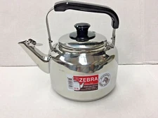 Zebra Heavy Duty Stainless Steel Whistling Sound Kettle Teapot 2.5L - 4.5L. New