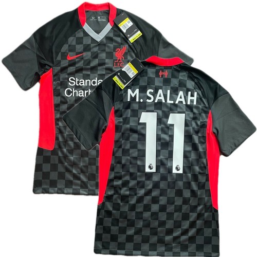 2020/21 Liverpool Third Jersey #11 Mohamed Salah Small Nike Soccer 3rd Black