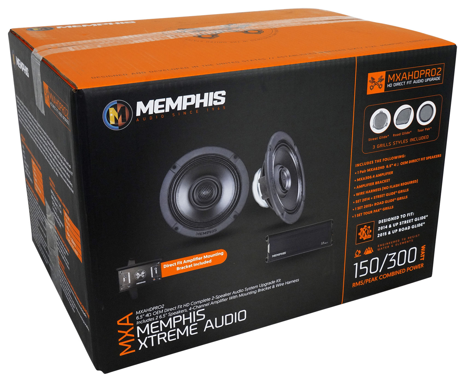 Memphis MXAHDPRO2 20142015up StreetRoad Glide Harley Davidson 2 Комплект динамиков