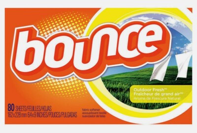 Bounce Fabric Softener Dryer SHEETS 80ct Outdoor Fresh Wrinkle Static Remover