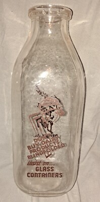 Fairview Farm Dairy Quart Milk Bottle Dixon, IL