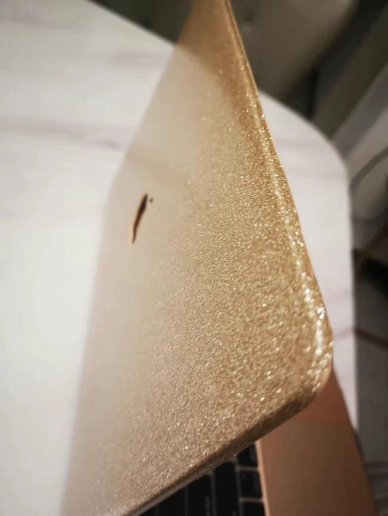 Gold Blink Shining PU Leather Case For Macbook M4 Air 13 15 11 Pro