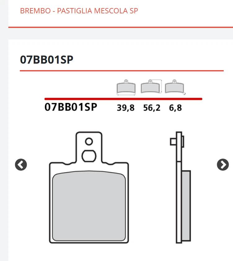 Brembo Brake Pads Kit SA/SP Front + Rear Ducati Monster 750 2000 Foto 3 de 4