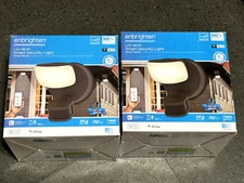 2X enbrighten LED WI-FI Smart Motion Security Light Bronze (Lot of 2)
