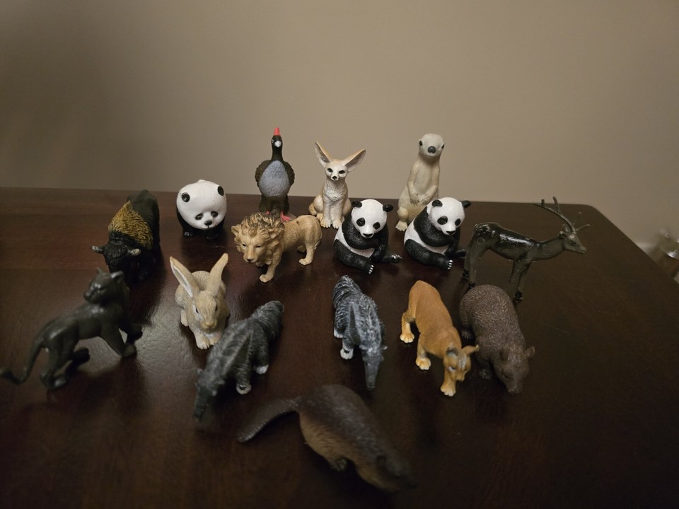 Lot of 16 Miniature Toy Plastic Animal Figures Educational eBay