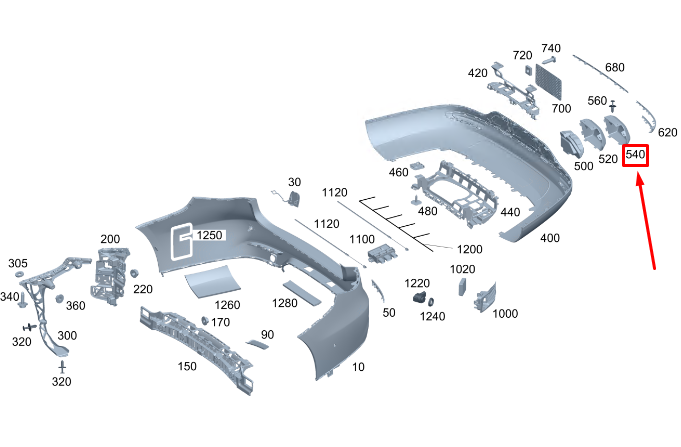 Neu MERCEDES-BENZ EQS V297 Stoßstangenabdeckung hinten rechts A2978852400