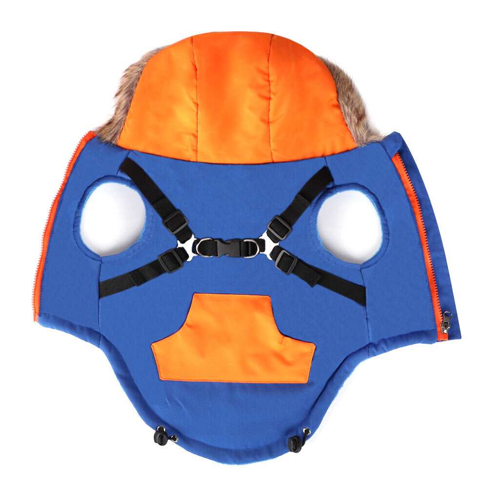 Warm Fleece Padded Dog Coat With Harness Winter Pet Puppy Hoodie Jacket warm-fleece-padded-dog-coat-with-harness-winter-pet-puppy-hoodie-jacket