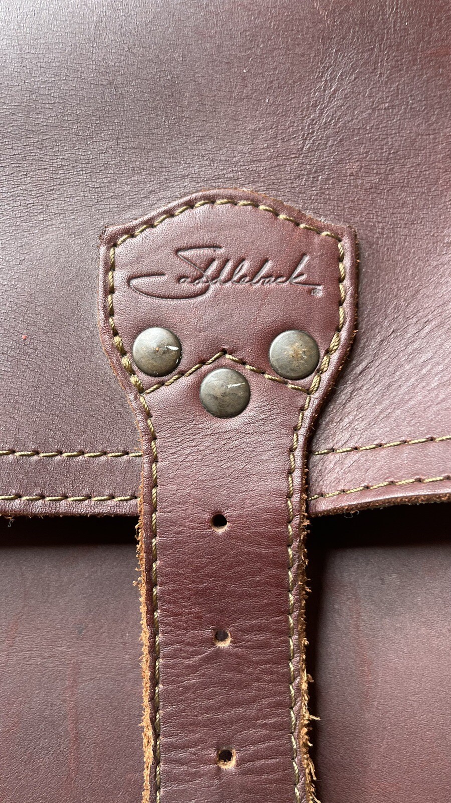 Saddleback Squared Leather Backpack Messenger Che… - image 17