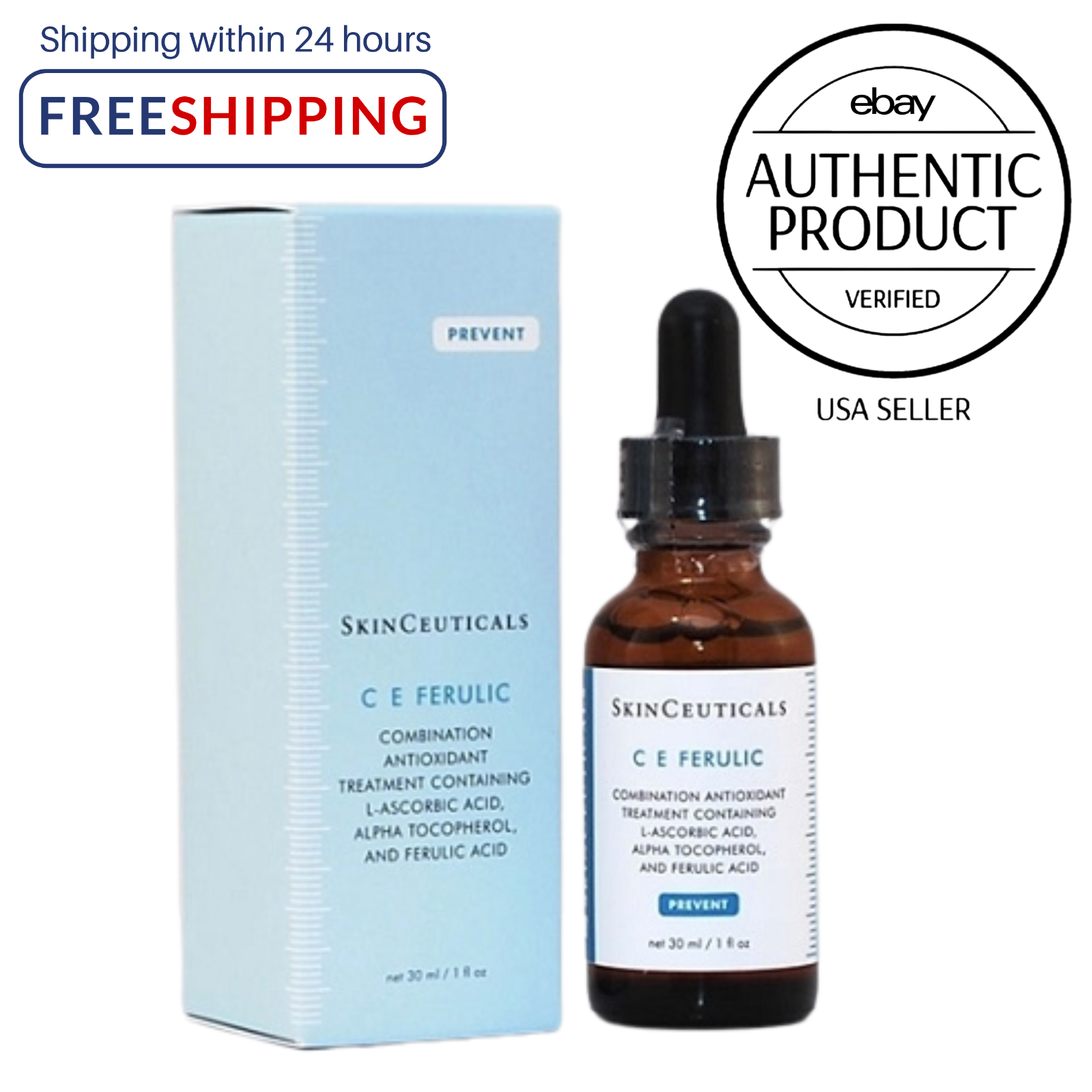 SkinCeuticals C E Ferulic Antioxidant Serum 1oz/30ml New Box