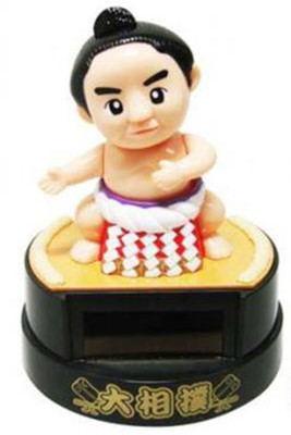 Solar Powered Sumo Wrestler Toy Japanese Traditional Moving Doll Souvenir Japan